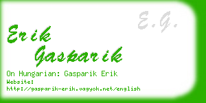 erik gasparik business card